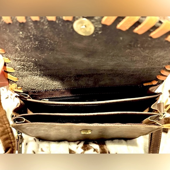 EUC Sandra Ling Speckled Hide & Brown Leather Small Bag - Picture 8 of 12